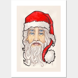 All seeing four eyed santa Posters and Art